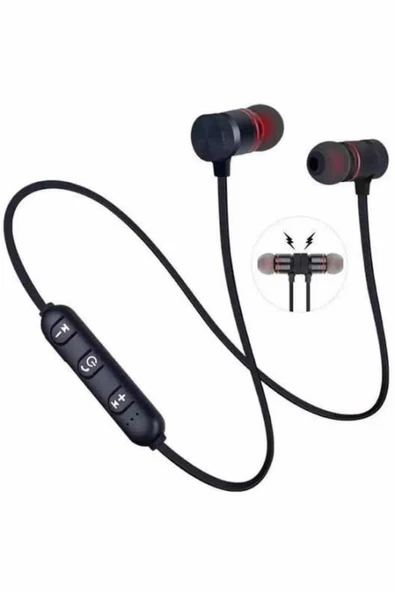 Bluetooth Bağlantılı Kablolu Mıknatıslı Sport Kulaklık - Resim 3