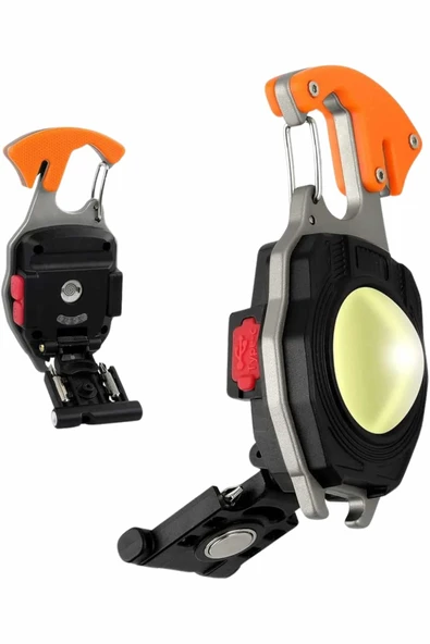 7 Modlu Mini Led Lamba Anahtarlık USB Şarjlı Kamp İçin Taşınabilir - 2