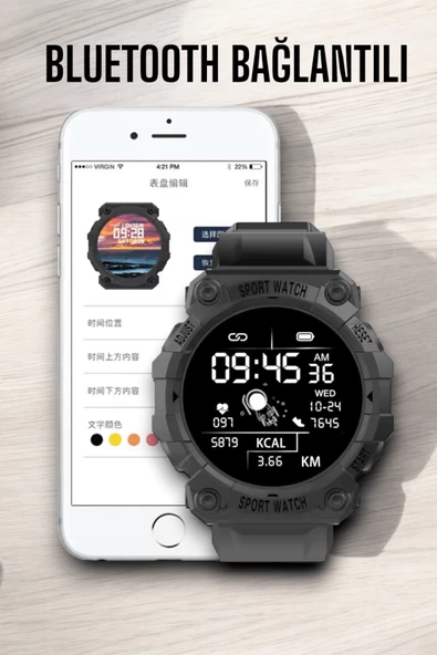 Unisex Tasarımıyla Klasik ve Spor Kombinlere Uygun Akıllı Saat - 3