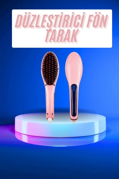 Saç Düzleştirici Tarak Dijital Göstergeli Seramik Kaplama Sıkı Dişli