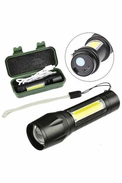 Led Lamba El Feneri Küçük Taşınabilir USB Şarjlı Acil Durum Lambası - 2