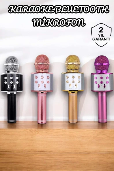 Şarjlı ve Uzun Pil Ömürlü Karaoke Mikrofon USB Bellek Destekli, Profesyonel Ses ürün görseli