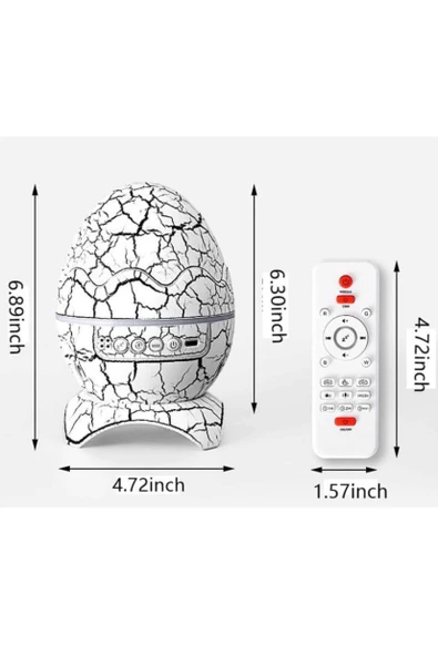 Yumurta Şeklinde Su Dalgalı Bluetooth Speaker Lamba Renkli Şarjlı - 3