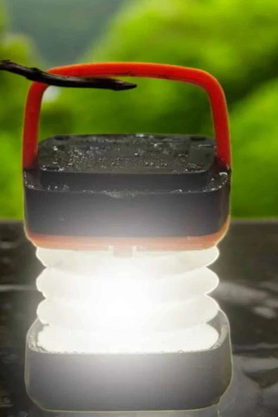 Led Lamba Kamp Lambası Hafif Taşınabilir Şarj Süreli Akordeon El Fenerli - Resim 2