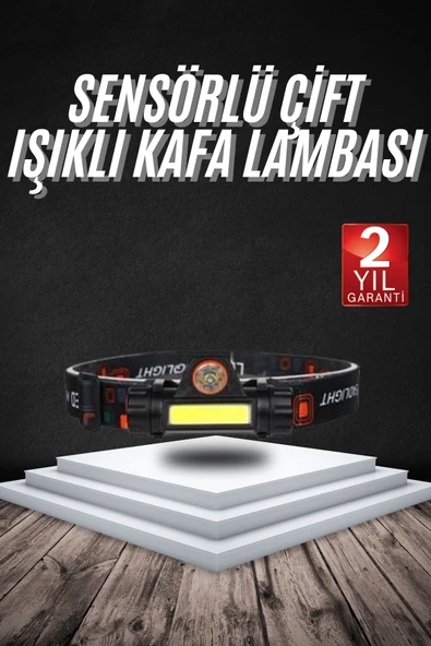 Kafa Lambası Çalışma Işığı Süper Parlak Mıknatıslı Lityum Lion Pilli - 1
