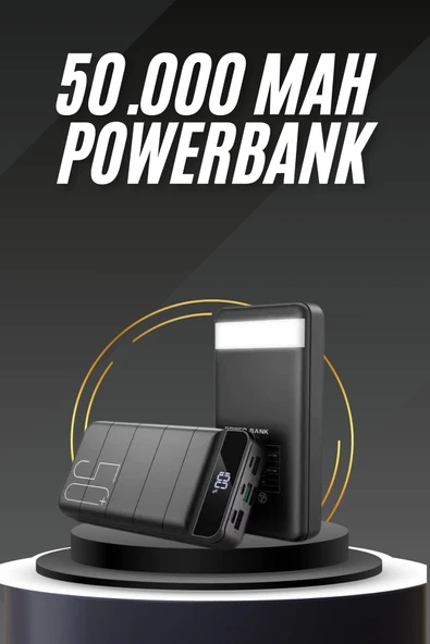 50.000 Mah Led Dijital Göstergeli USB Çıkışı Powerbank