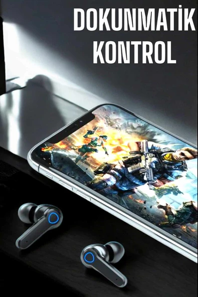 Kablosuz Bluetooth Kulaklık Dokunmatik Kontrol Uzun Pil Ömrü - Resim 2