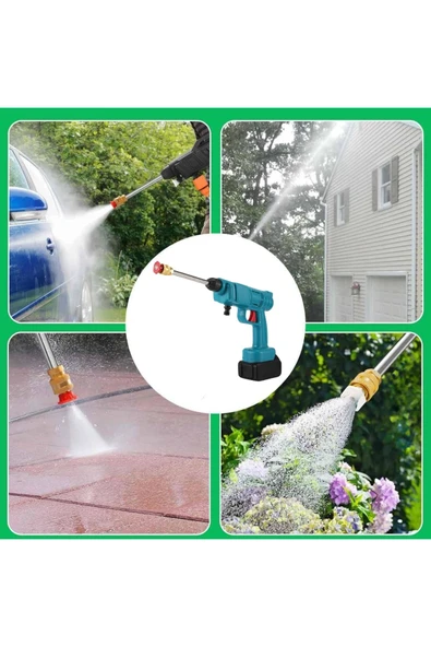 Şarjlı Ve Yüksek Basınçlı Oto Yıkama Makinesi Ve Sulama Tabancası Bahçe Yıkama Makinesi - 2