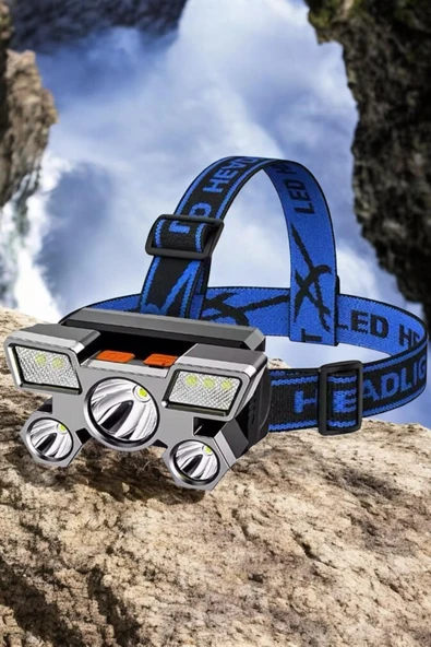 Ultra Güçlü Led Işık Şarjlı Kafa Lambası Balıkçı Lambası Kafa Feneri - 2