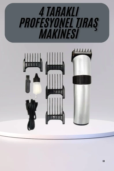 Hassas Ciltlere Özel Saç Sakal ve Vücut Kuaför Tipi Şarjlı Tıraş Makinesi