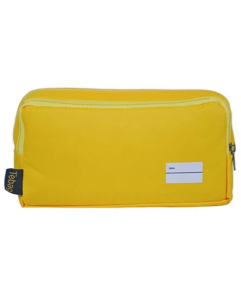 Tebag İki Gözlü Sarı Kalem Çantası