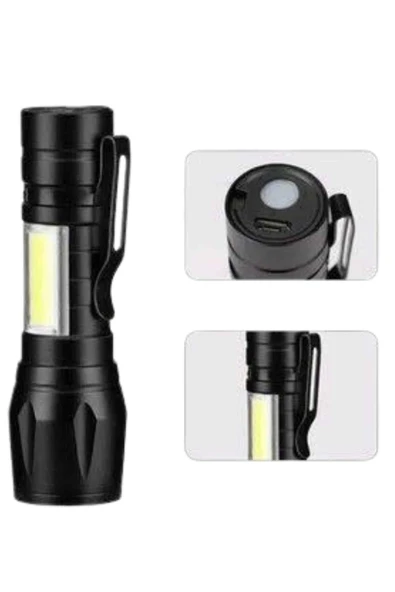 Led Lamba El Feneri Küçük Taşınabilir USB Şarjlı Acil Durum Lambası - 3