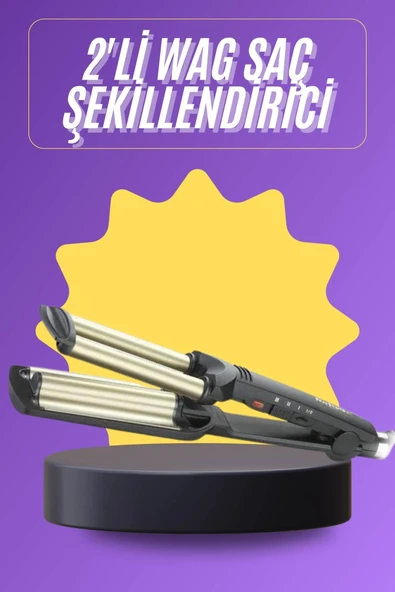 Profesyonel Seramik Kaplama Saç Şekillendirici Wag Maşa Isı Ayarlı ürün görseli 1