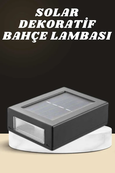Dekoratif Duvar Lambası Solar Güneş Enerjili Bahçe Aydınlatması