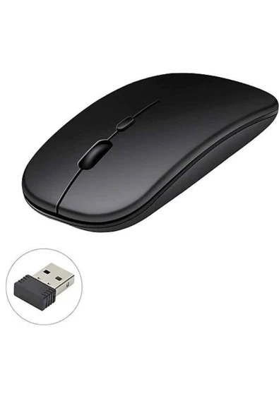 Kablosuz Mouse Fare Şarjlı Bluetooth Wireless Çift Modlu Sessiz - 2