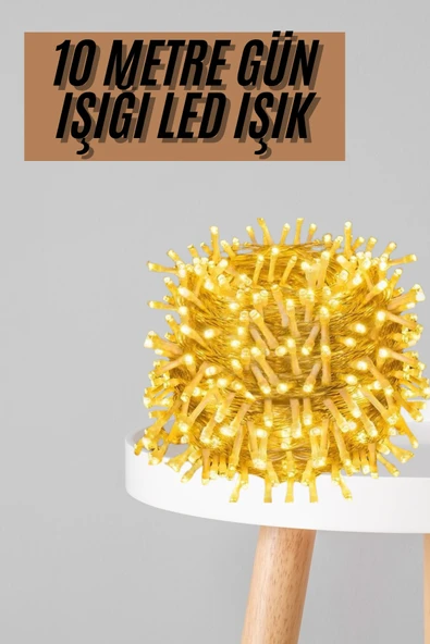 Dekoratif Peri Led 100 Ledli Gün Işığı Pilli 10 Metre Gün Işığı - 1