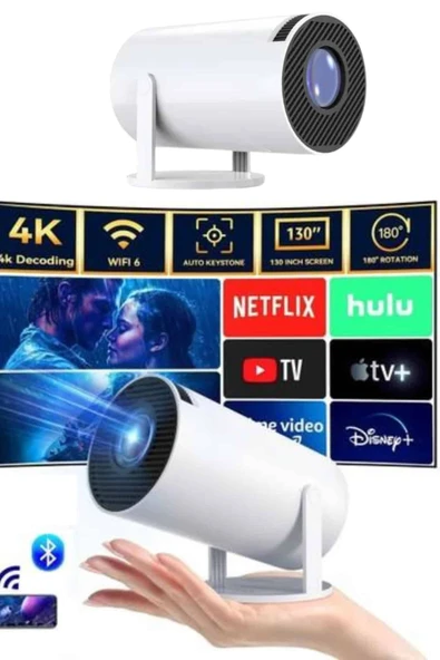 Taşınabilir Projeksiyon Ayaklı Projektör Android Uyumlu HDMI Girişli - Resim 2