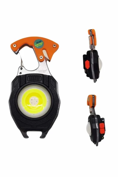 7 Modlu Mini Led Lamba Anahtarlık USB Şarjlı Kamp İçin Taşınabilir - 3