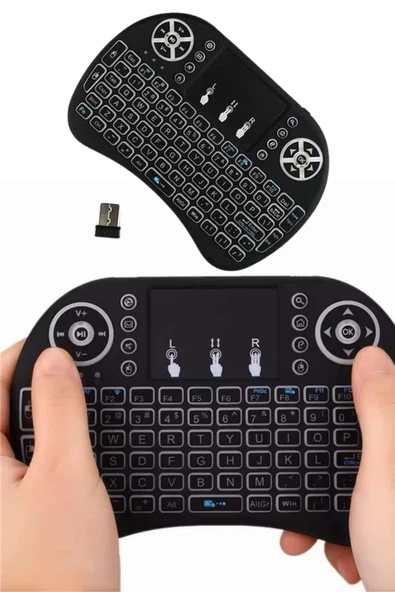 Mini Klavye Pc Playstation Ledli Mouse Rgb Mouse Bluetooth Usb - 2