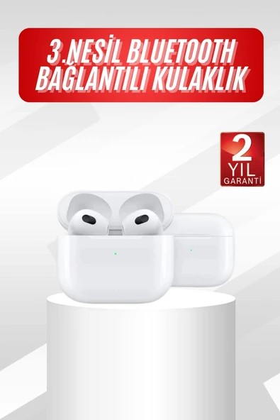 3.Nesil İOS Android Uyumlu Bluetooth 5.0 Beyaz Çağrı Cevaplama ürün görseli 1
