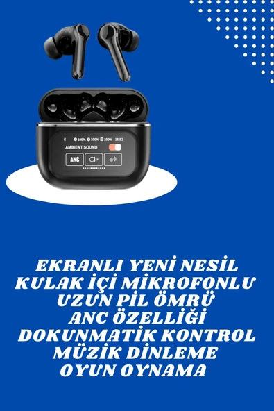 Ekranlı Yeni Nesil Pro Kulaklık ve Akıllı Saat Kampanyası Kulak İçi Mikrofonlu - 2
