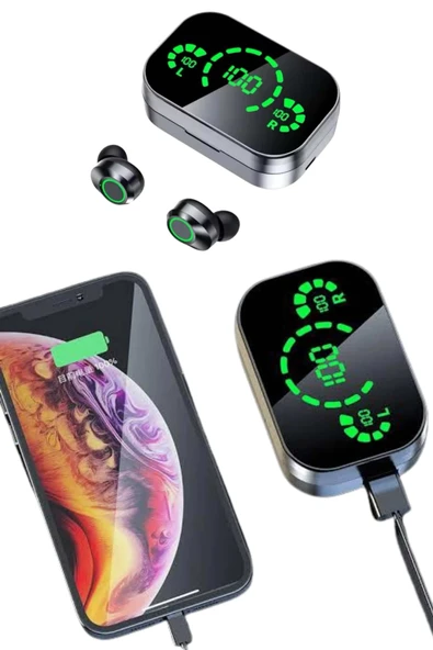 2025 Model Bluetooth Kulaklık Telefon Şarj Edebilen Çağrı Cevaplama Dijital Göstergeli - Resim 3