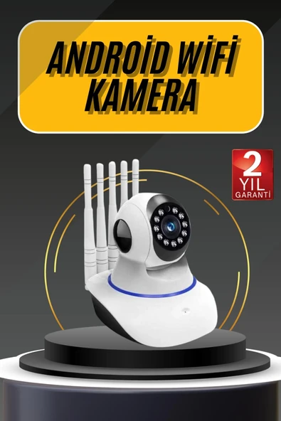 Akıllı Gece Görüşlü Sensörlü Wifi Kamera Telefondan Takip Edilebilir