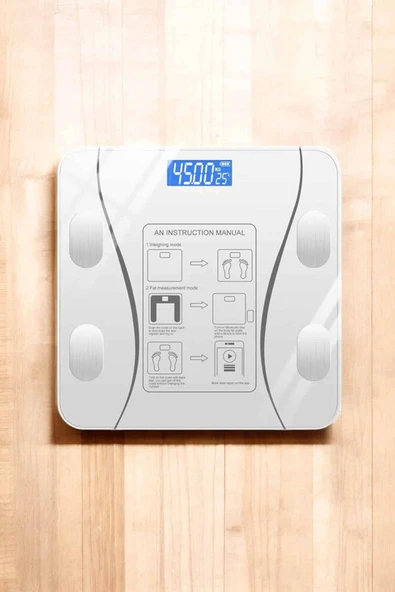 Akıllı Tartı Dijital Baskül Yağ Su Kas Vücut Kitle Kilo Ölçer Tartı - 3