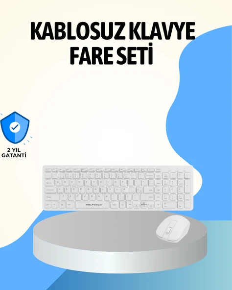 2.4 Ghz Wireless Kablosuz Klavye Mouse Seti Tv Pc Uyumlu