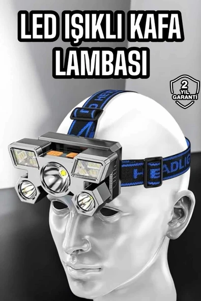 Kafa Lambası Hafif ve Esnek Çift Anahtarlı Far Led Işık - 1
