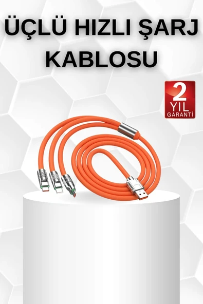 Android ve İOS Uyumlu 180 Derece Typec Şarj Kablosu