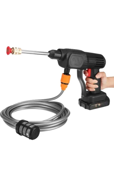 Oto Araba Yıkama Şarjlı Ve Yüksek Basınçlı Oto Yıkama Ve Sulama Tabancası - 2