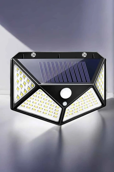 Güneş Enerjili Bahçe Aydınlatma Lambası Solar 100 Led Lamba - Resim 3