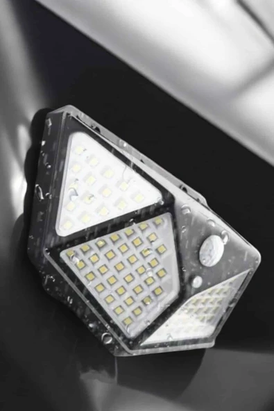 Güneş Enerjili Bahçe Aydınlatma Lambası Solar 100 Led Lamba - Resim 2