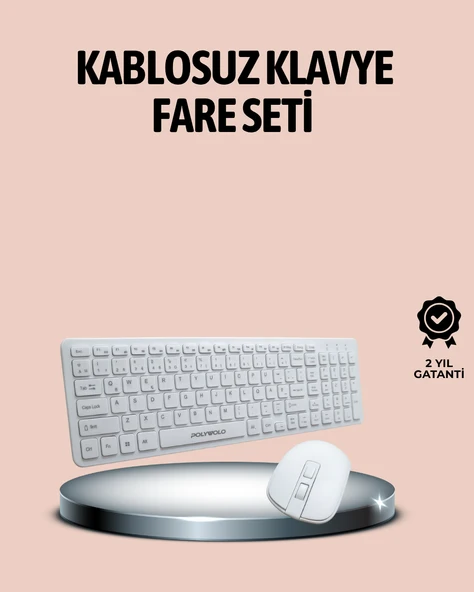 Q Klavye Klavye ve Mouse Seti USB Girişli Kablosuz