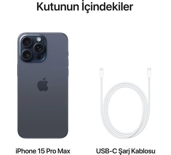 Apple iPhone 15 Pro 1 TB mavi titanyum (Apple Türkiye Garantili) - Resim 9