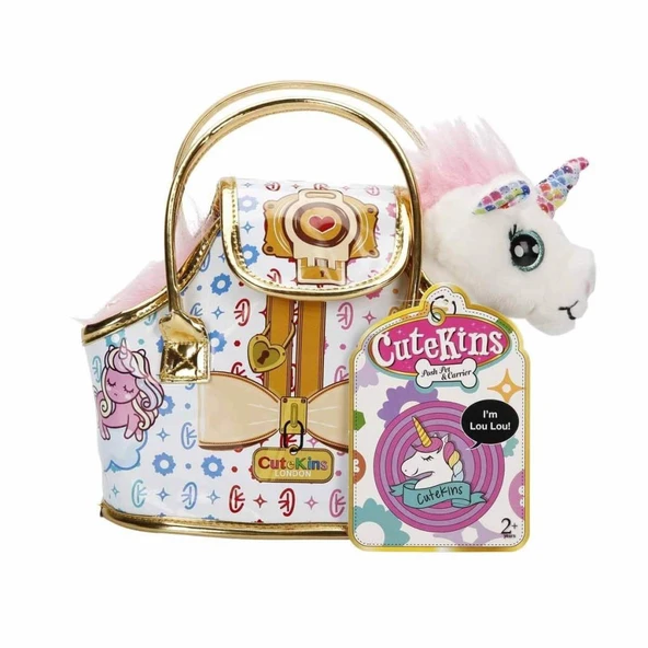 10873 Cutekins Taşıma Çantalı Peluş Unicorn Lou Lou Sunman