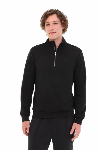 lumberjack 5W Mb Bs47 Hzıp Sw 5Pr Siyah Erkek Sweatshirt A102024315 - 1
