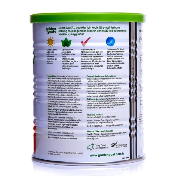 Golden Goat 1 Keçi Sütlü Bebek Sütü 06 Ay 400 Gr - 3