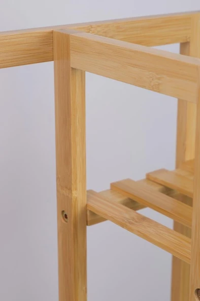 Digithome Bambu 6 Raflı Saksılık Çok Amaçlı Stand Çiçeklik Banyo Düzenleyici Havluluk DB-0025 - 7