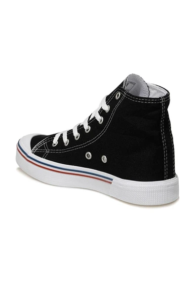 U.S. Polo Assn. U.s. Polo Penelope Hıgh Siyah Uzun Boğazlı Keten Sneaker Ayakkabı - 3