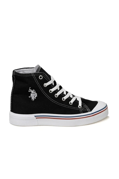 U.S. Polo Assn. U.s. Polo Penelope Hıgh Siyah Uzun Boğazlı Keten Sneaker Ayakkabı - 2