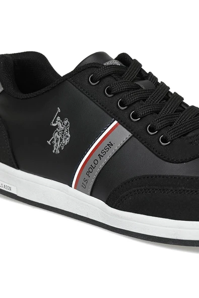 U.S. Polo Assn. KARES WT 4PR Siyah Erkek Sneaker Spor Ayakkabı-Siyah - 6