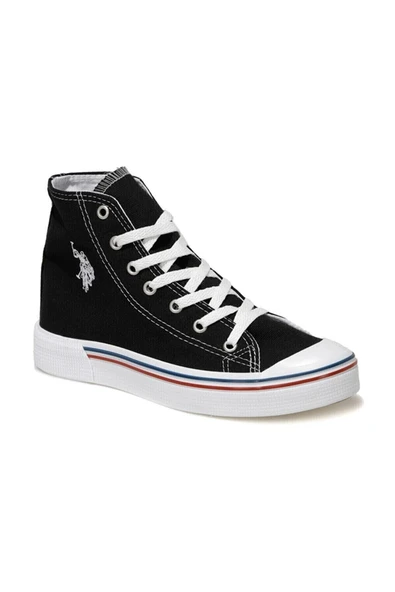 U.S. Polo Assn. U.s. Polo Penelope Hıgh Siyah Uzun Boğazlı Keten Sneaker Ayakkabı - 1