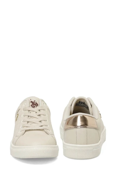 U.S. Polo Assn. Tiggy 5Fx Bej Kadın Sneaker A101947344 - 6