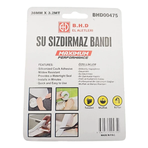 Fixonic B.H.D BHD00475 3.2m 38mm Su Sızdırmaz Bant - Resim 2