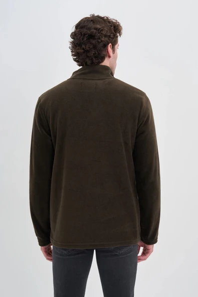 Cazador Yarım Balıkçı Yaka Kalın Polar Regular Fit Sweatshirt-56320 - Resim 3