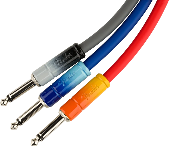 Fender Ombré Düz/Düz Uçlu 3m Belair Mavi Enstrüman Kablosu - Resim 2