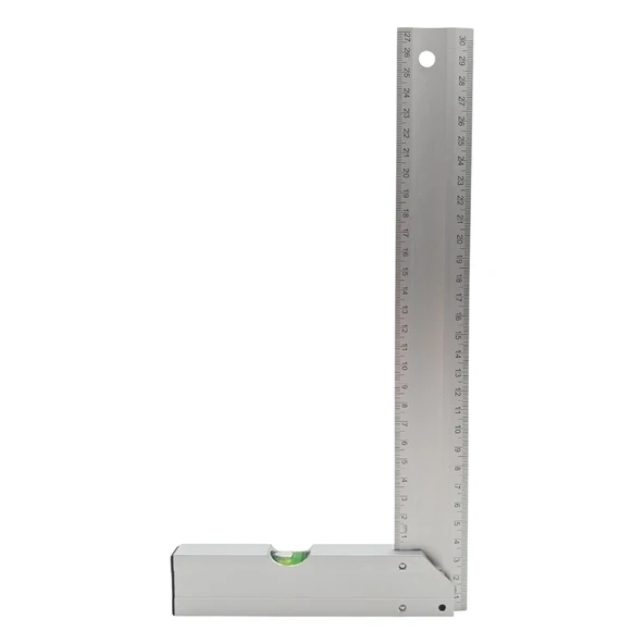 Fixonic B.H.D BHD00196 300mm/30cm Alüminyum L Marangoz Gönye/Su Terazili - Resim 2