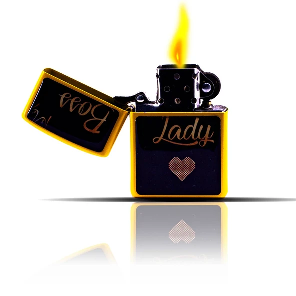 Lady Boss Sarı Benzinli Çakmak ürün görseli